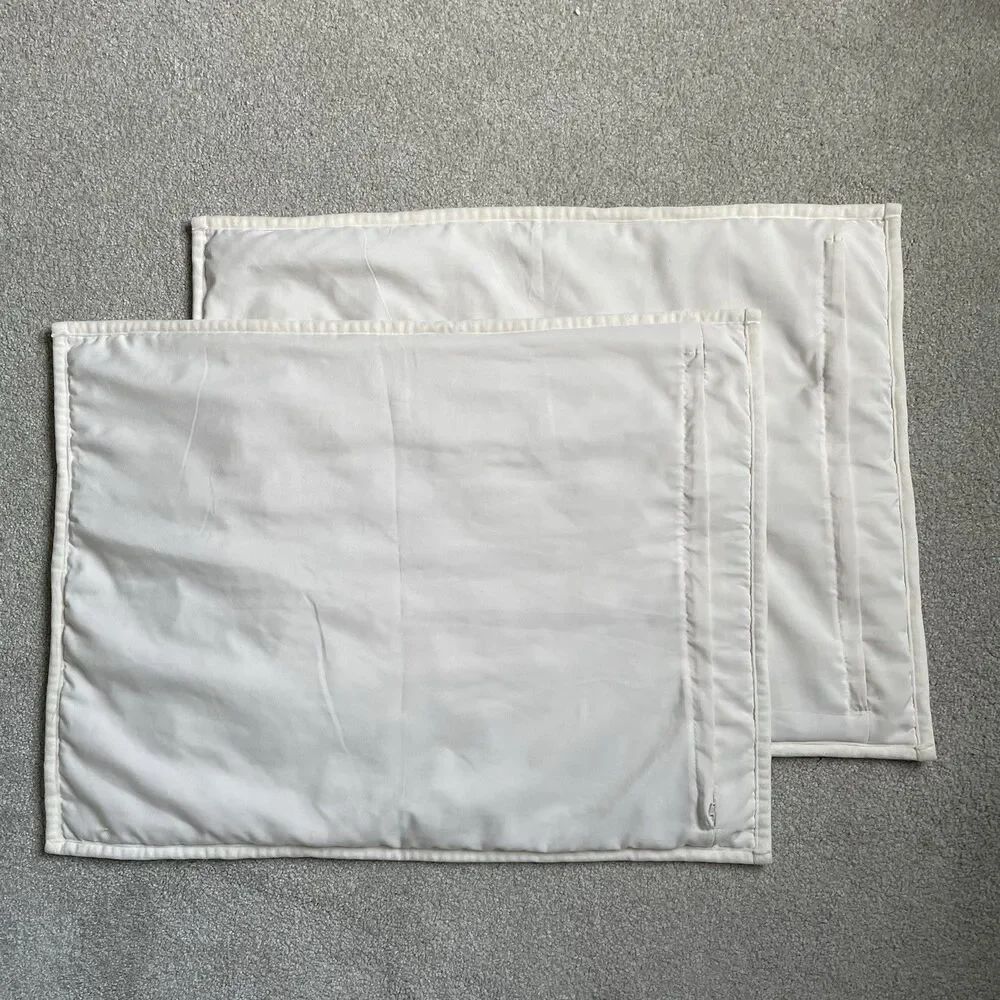 Pillow Shams Pillowcases Patterned Microfiber Cream Set of 2 20